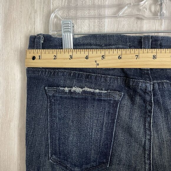 Judy Blue Jeans Women’s Size 1X Dark Wash Stretch Distressed Straight Leg USA - Picture 9 of 14